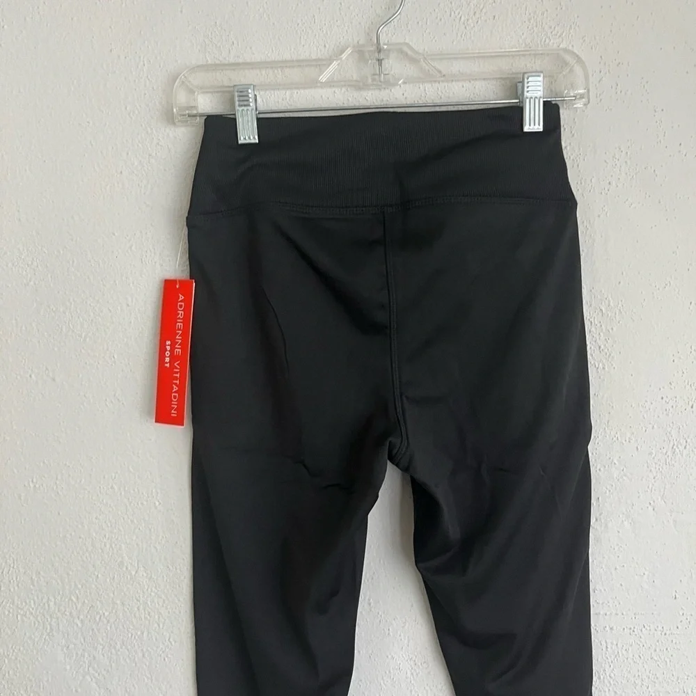 Adrienne Vittadini AV Sport Women’s Athletic Leggings S Black New